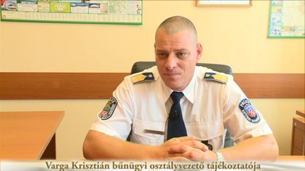 Varga Krisztián bűnügyi osztályvezető tájékoztatója